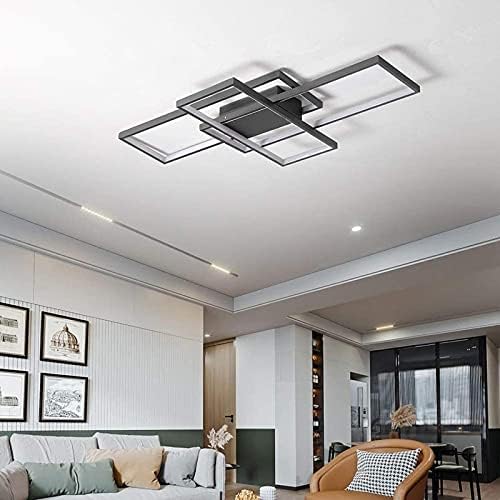Diossad Modern LED Ceiling Lamp, Dimmable LED Ceiling Lights 2700K-6500K Flush Mount Chandelier for Bedroom, Living Room, Kitchen, Hallway, Office