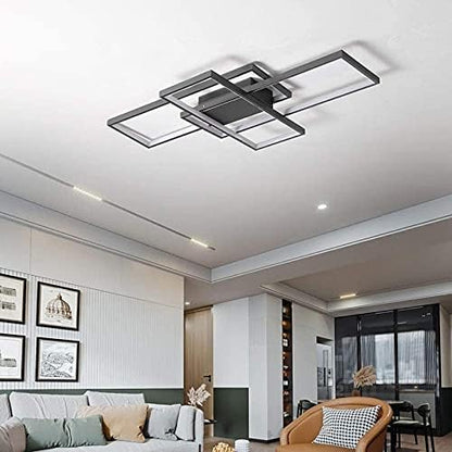 Diossad Modern LED Ceiling Lamp, Dimmable LED Ceiling Lights 2700K-6500K Flush Mount Chandelier for Bedroom, Living Room, Kitchen, Hallway, Office