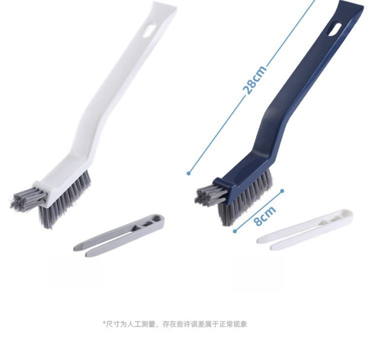 ROSSRORE Stiff Bristle Gap Washing Up Brush, Small Cleaning Grout Cleaning Toilet Brush Shower Tile Scrub Brush, Narrow Gap Cleaning Tool