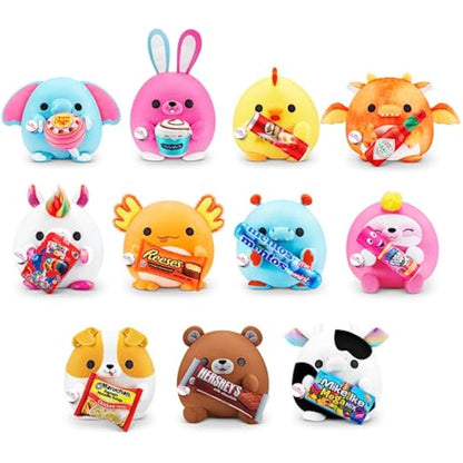 Snackles Series 1 Bear (Hersheys), Surprise Medium Plush, Ultra Soft Plush, 28 cm, Collectible Plush with Real Brands (Bear)