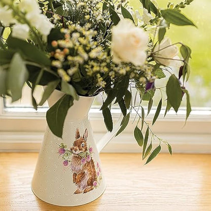 Wrendale Designs by Hannah Dale - Head Clover Heels Rabbit Flower Jug - 170mm by 250mm