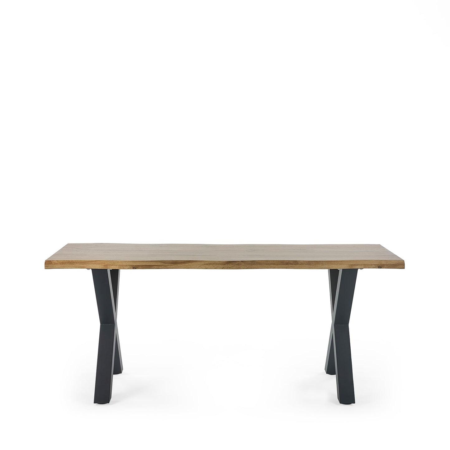 Julian Bowen Harvey Dining Table for 6, Brown - H75 x W180 x D90cm