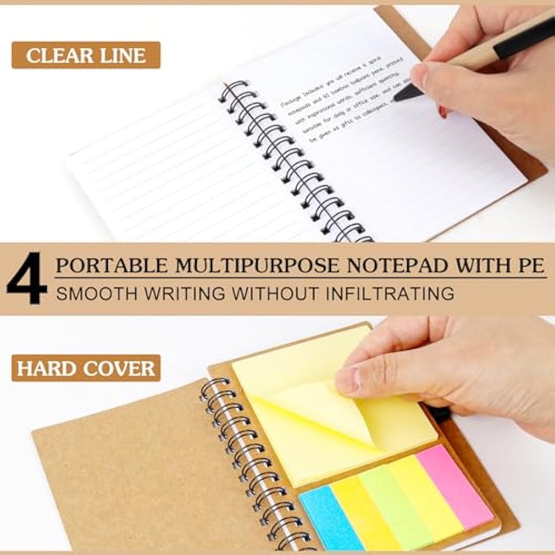 Spiral Notebook,42 Set Thank You Gifts Inspirational Spiral Notebook Portable Prayer Journal Pocket Notepad Employee Appreciation Gifts Bulk Journals Lined Note Pad for Home/School/Office Supplies