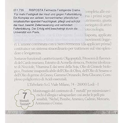 L'Erbolario Risposta Firmness Phytofiller Face Cream