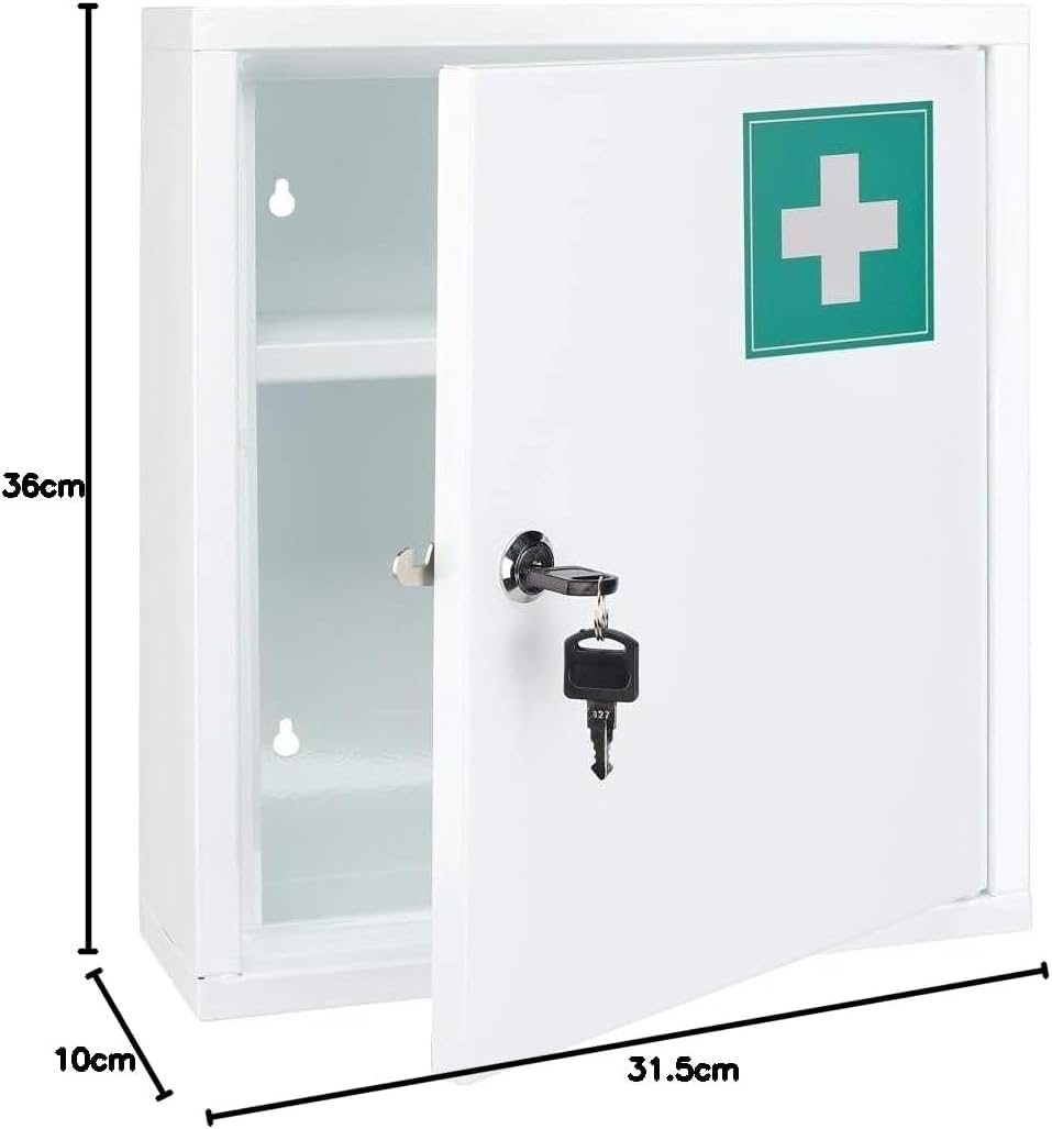 Bambelaa! Large Lockable Medicine Cabinet Hanging Medicine Cabinet Medicine Cabinet Medicine Cabinet Organiser Apothecary Cabinet Medicine Storage
