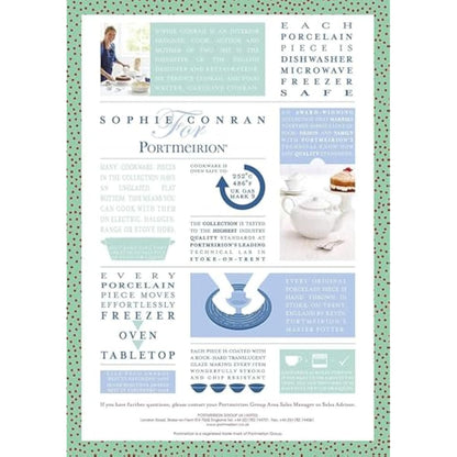 Portmeirion Home & Gifts Gravy Boat & Stand, Porcelain, White, 22.5 x 18 x 10 cm