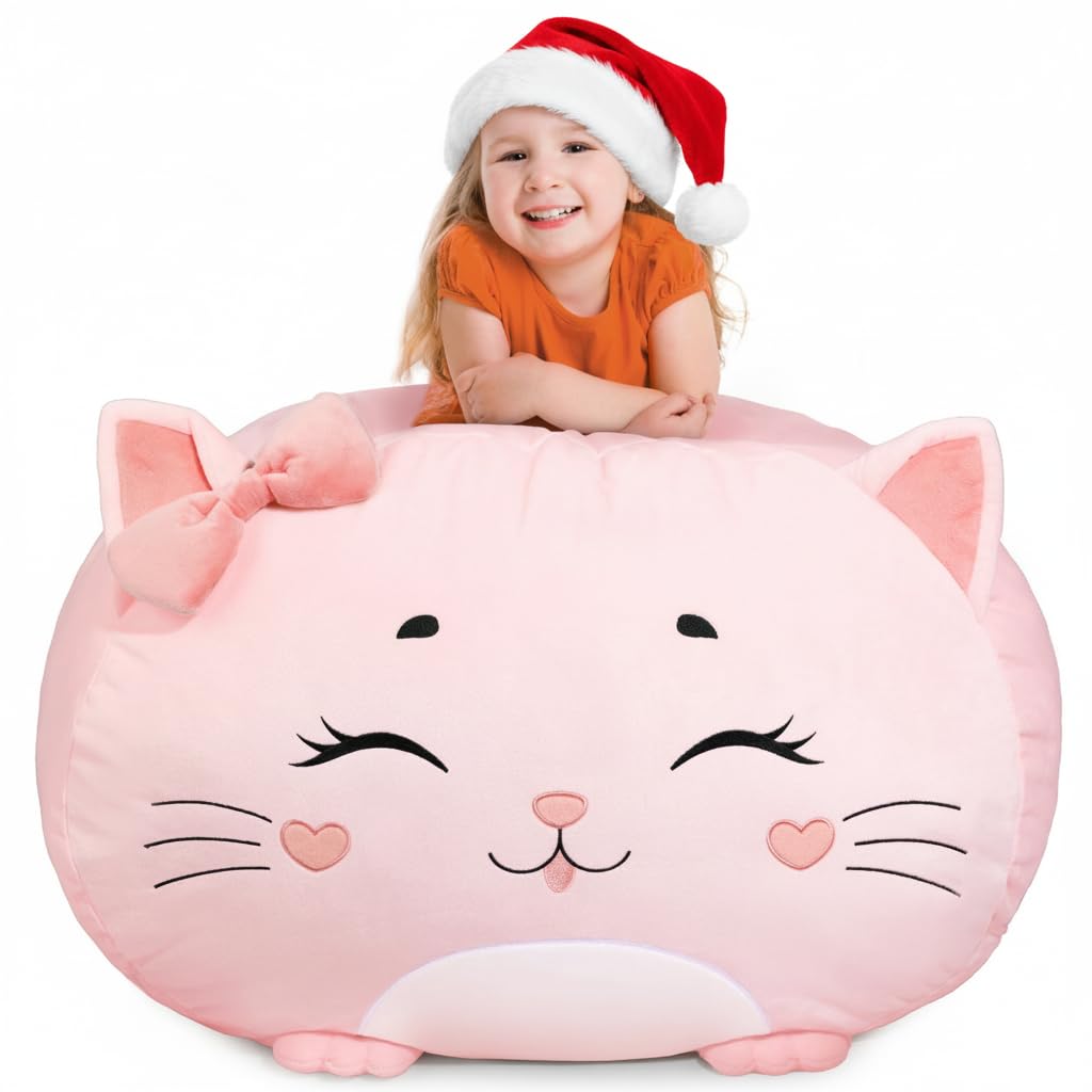 GAGAKU Cuddly Toy Bean Bag Storage Cover 200 L, XXL Toy Storage Bag for Children's Room Large Fillable Zip Bean Bag for Organising (Citty)