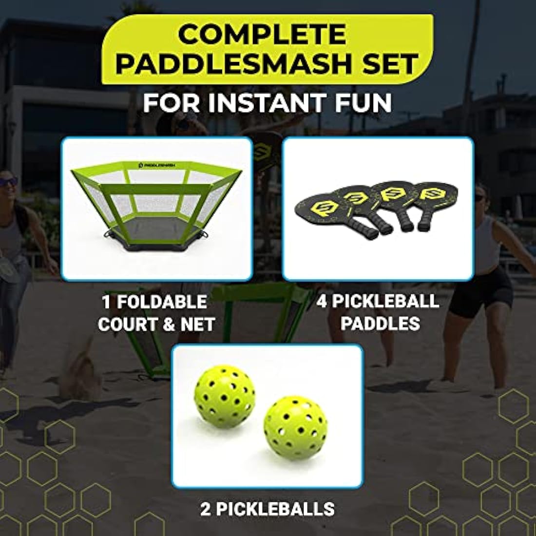 PaddleSmash - Outdoor Games - Yard Games - Beach Games - Outdoor Games for Adults and Family - Perfect for Backyard Beach Tailgate & Lawn