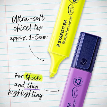 STAEDTLER 364-2 Textsurfer Classic Highlighter - Red (Box of 10)
