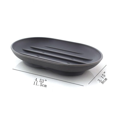 Lansonee 2PCS Silicone Soap Dish, Anti-Slip & Self-Draining Soap Holder, Flexible & Portable Shower Box, Soft & Durable for Kitchen