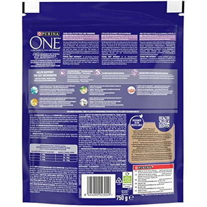 PURINA ONE Sensitive Turkey Dry Cat Food 750g (Pack of 4)