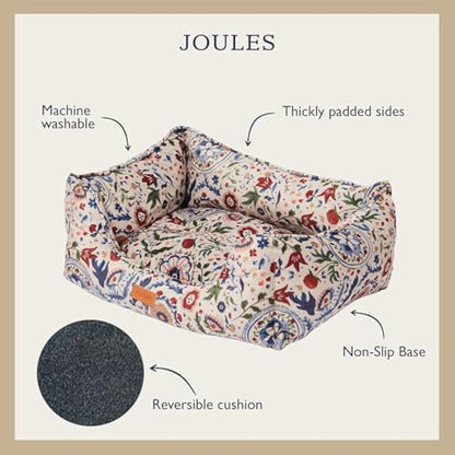 Rosewood x Joules Festival Floral Box Bed for Dogs, Large Dog Bed, Padded Sides, Non-Slip Base, Luxury Pet Bed for Large Dogs