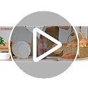 ComSaf 1.6L Glass Storage Containers with Lids, Glass Jars with Bamboo Lids, Clear Food Storage Jar, Round Canister Set of 3, Pantry Organizers and Storage for Pasta Flour Rice Tea Coffee Bean