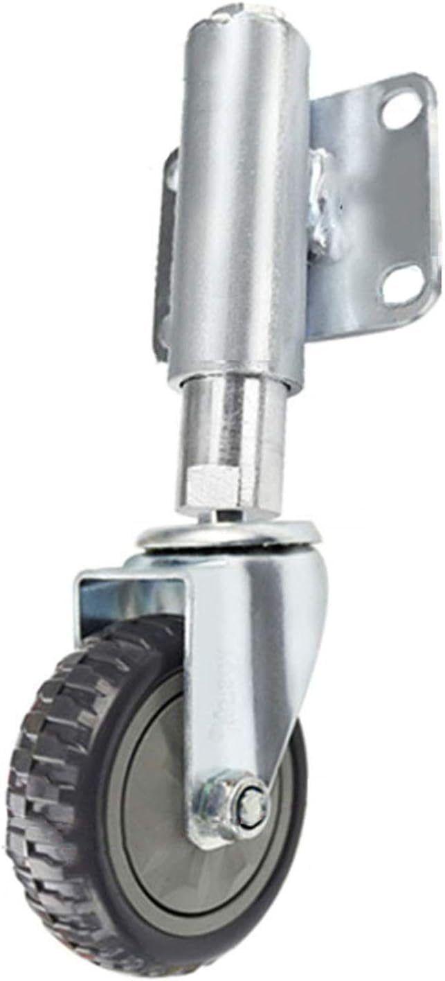 Spring Gate Wheels, Heavy-duty Shock Absorber Rotating Caster, Height Adjustable 30/60mm, Wear-resistant Silent Industrial Wheel （ø100mm）