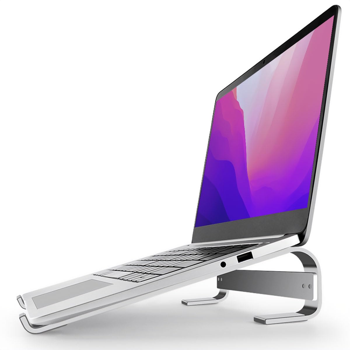 MMOBIEL Laptop Stand - Riser 10 to 18 inches - Ventilated Laptop Holder Universal - Stand for Desk Compatible with MacBook, Notebook, ASUS and more