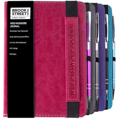New Range! Web Password & Internet Address Notebook A6 (Light Blue)