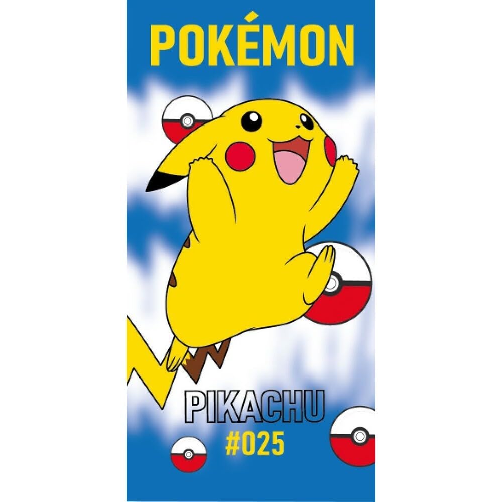 FACTORY CR 2023POK020, Unisex Kids? POKEMON - Microfiber Towel, Pool Towel, Children's Towel, Children's Print, 70x140, Multicolour, 1 Unidad (Paquete