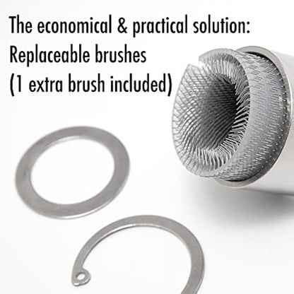 Full-Metal Copper Pipe Cleaner, Tube Cleaning Brush for Drill with Replaceable Brushes, for Professional Plumbers and Industrial Purpose Triple Set