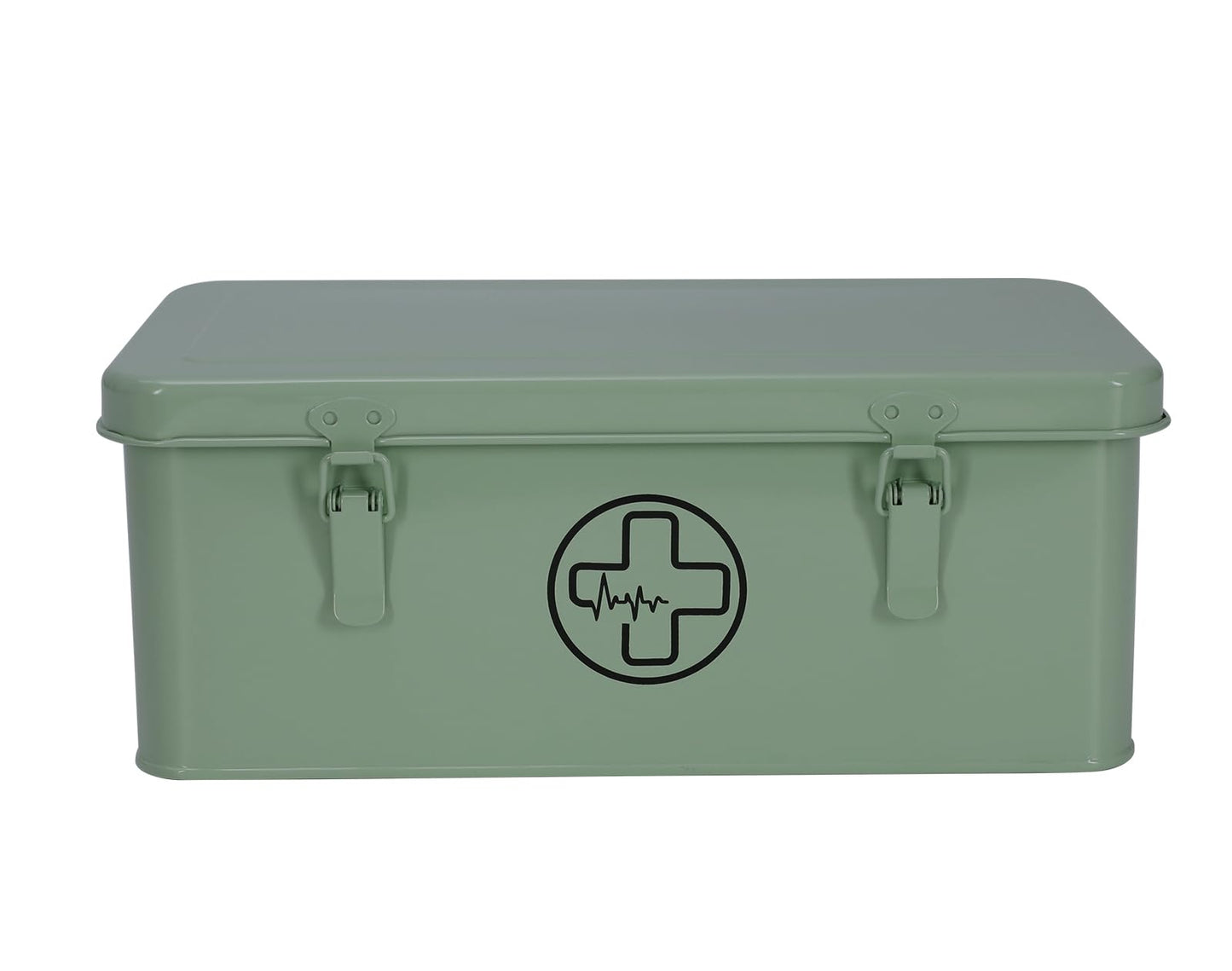 Xbopetda First Aid Medicine Box, First Aid Kit Supplies Bin, Metal Medicine Storage Tin