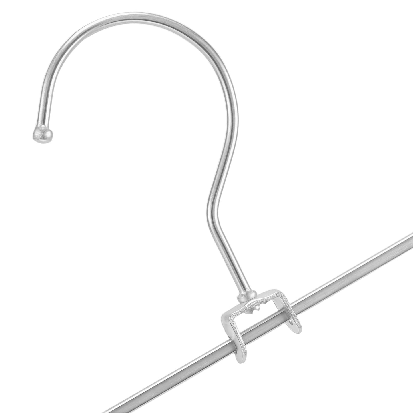 CHIHEUNG 50PCS Trouser Hangers, Skirt Hangers with Clips, Adjustable Non-Slip Clothes Hangers for Organizing Jeans, Dress, Pants, Skirts