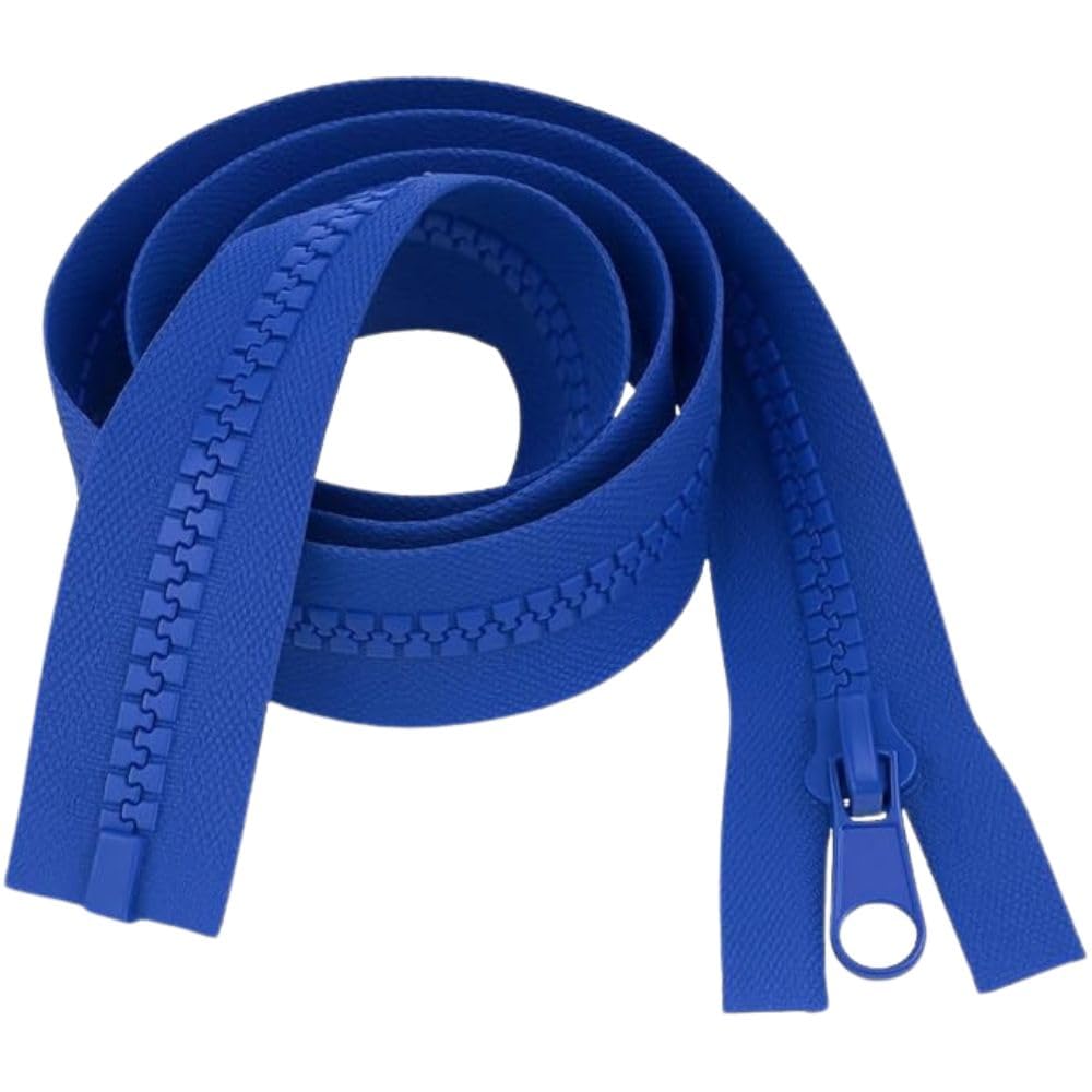 30" (76cm) Royal Blue Chunky Zip - Heavy-Duty Open-Ended Separating
