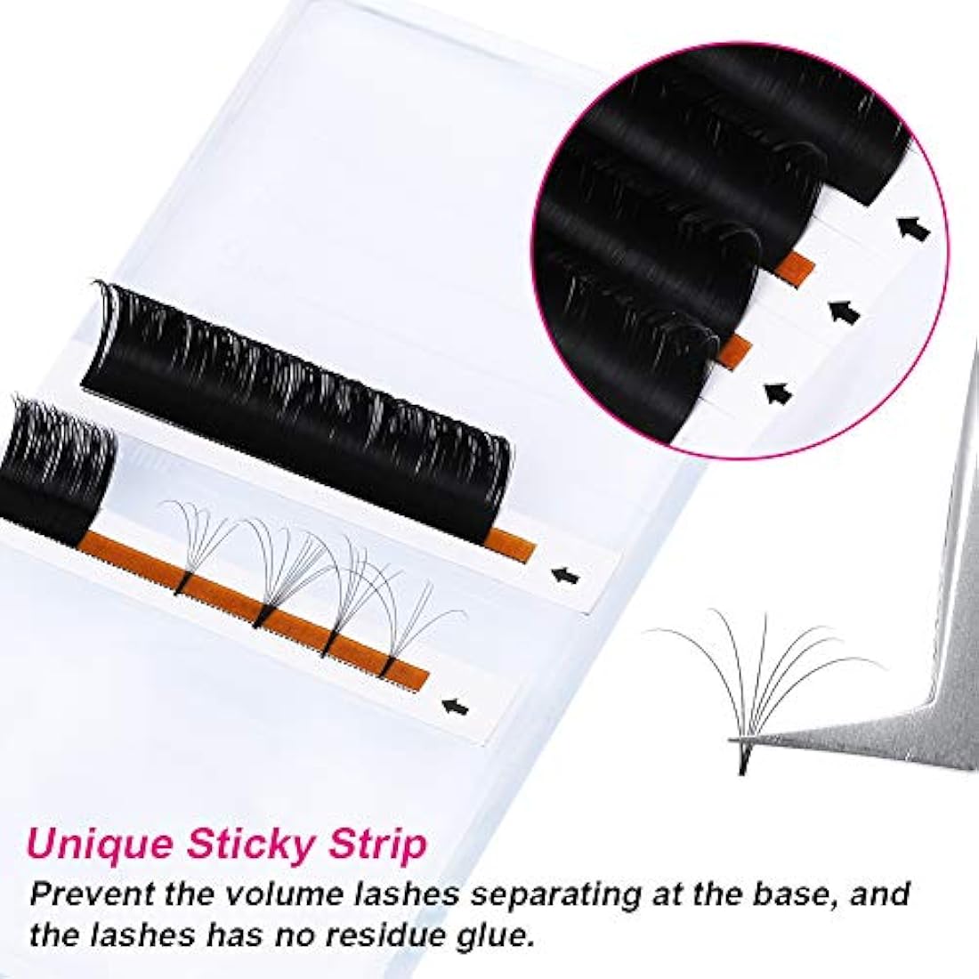 Fadlash Easy Fan Lashes D Curl 0.07 15mm Single Lashes Russian Lashes Natural Look Self Fanning Eye Lashes Automatic Blooming Russian Eyelashes Extensions(0.07-D-15)