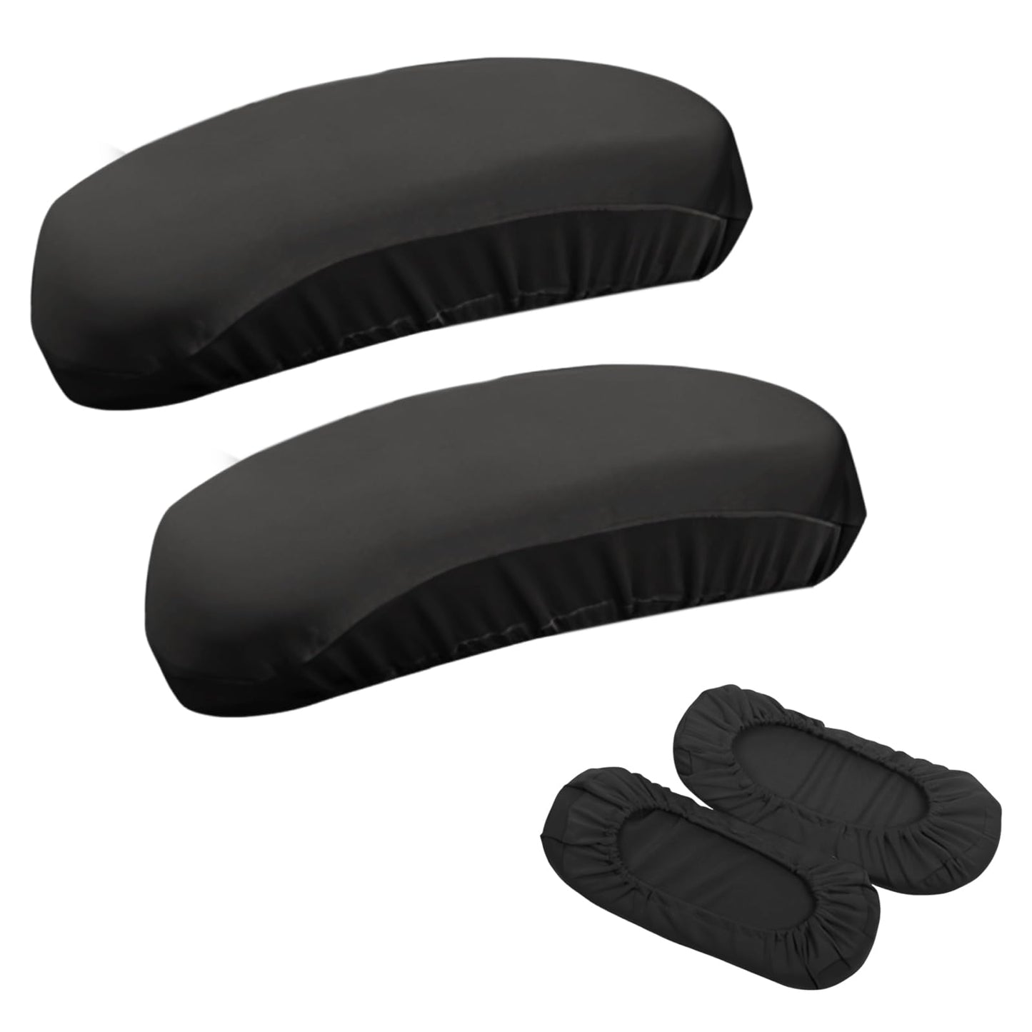 Jiakalamo Office Chair Armrest Covers, 1pair Stretchable Stretch Computer Chair Slipcover Desk Chairs Arm Cover for Office, Desk, Gaming Chairs(Black)