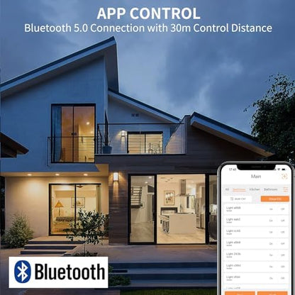 DUSKTEC Smart Recessed Downlights 10W 1000LM, Work with Alexa, APP & Voice Control, 2700K-6000K Warm Neutral Cold White CCT Adjustable Spot Light, Dimmable LED Recessed Ceiling Spotlights, 6 Pack
