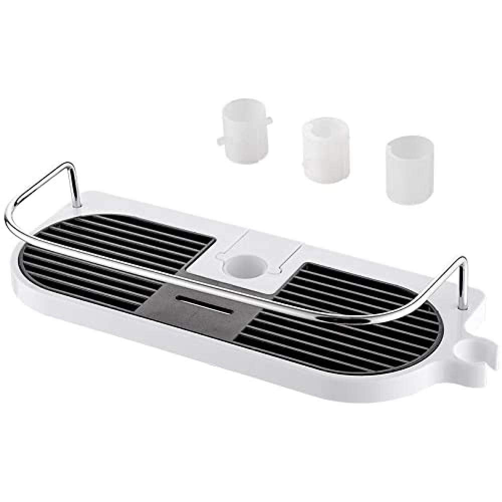 Ibergrif Bathroom Shower Shelf, No Drilling Shower Caddy for 19-25mm Rail