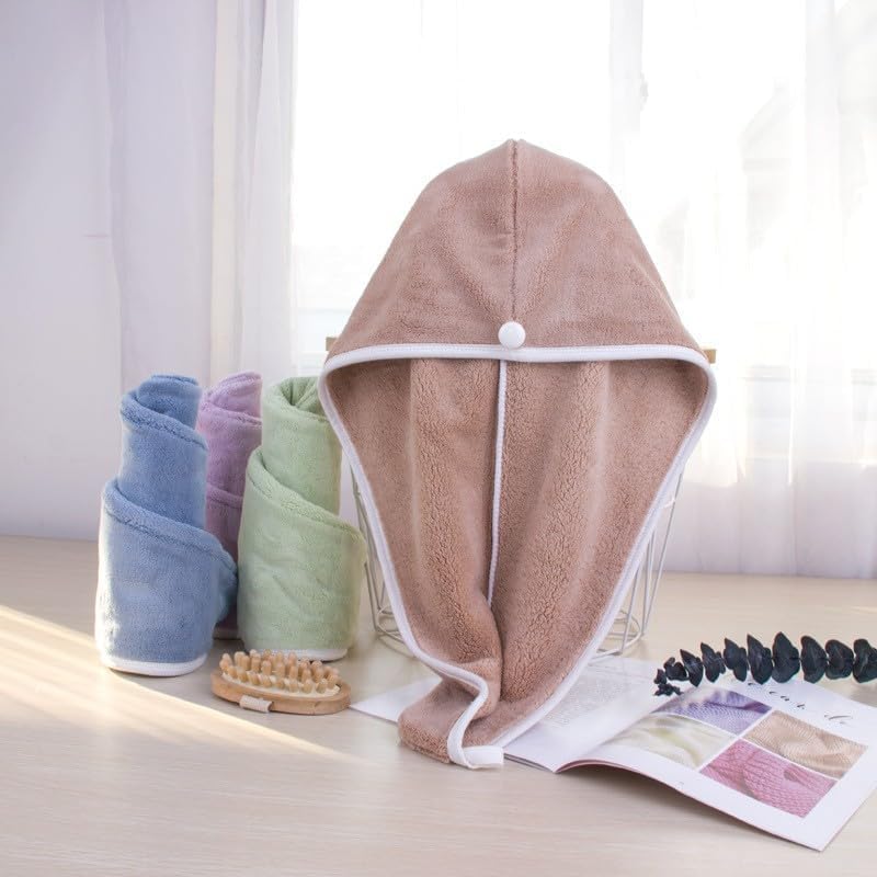 HIDMD Microfibre Hair Towels Wrap Hair Turban Towel Drying Towel Super Absorbent Large Dry Hair Turban for Women Wet Long Thick Hair 3 Pack 65x25cm