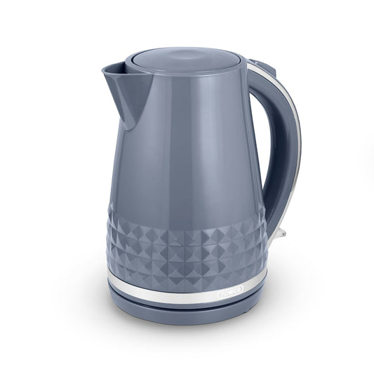 Tower T10075GRY Solitaire Kettle with 360? Swivel Base, Cord Storage, 1.5L, 3KW, Grey and Chrome Accents