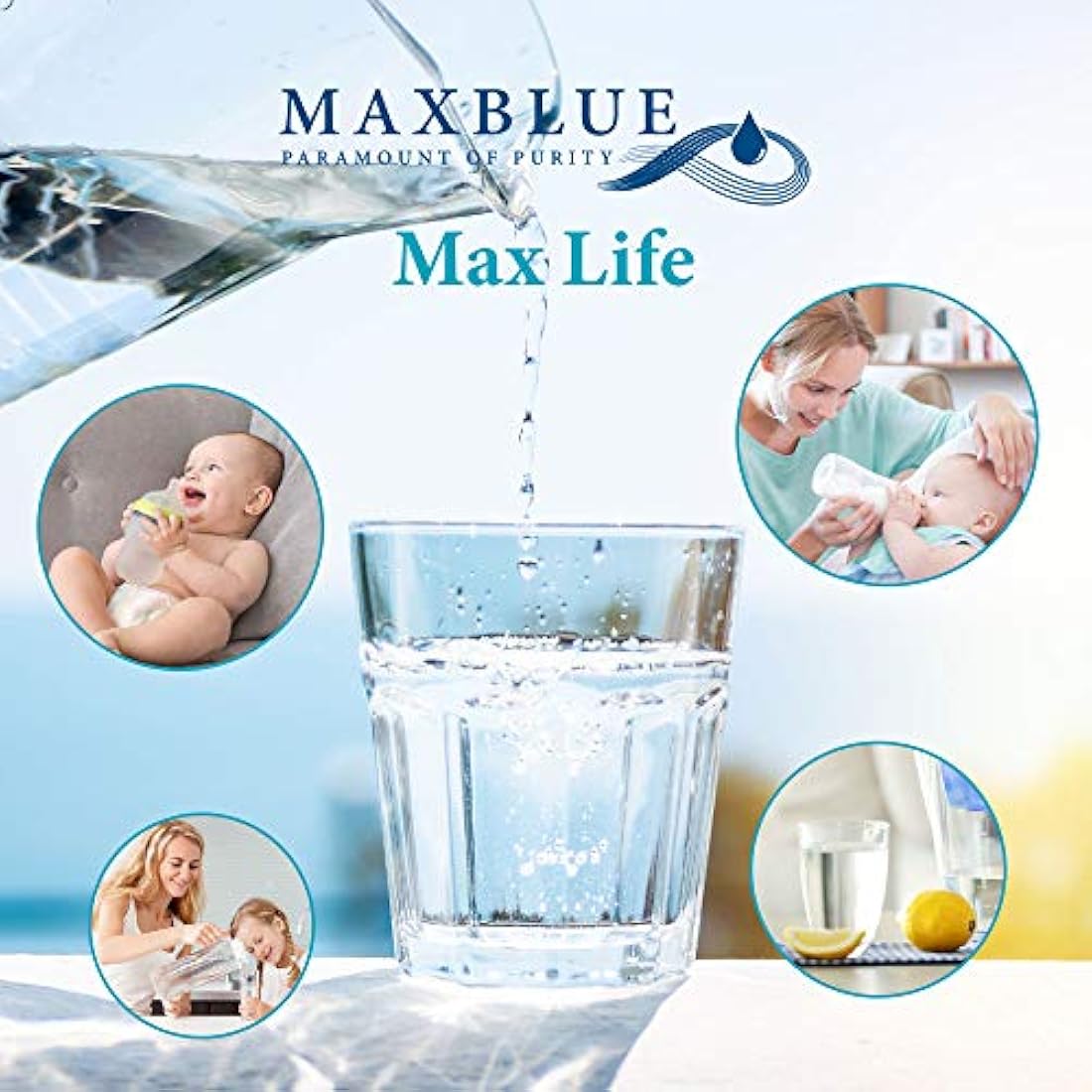 Maxblue Filter Cartridge, Compatible with Tommee Tippee® Closer to Nature® Perfect Prep® Machine, Reduce PFAS, PFOA/PFOS (4)