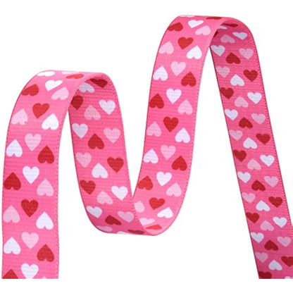 Mihqy Valentine's Day Dog Collar and Lead Set - Adjustable Heart Dog Collar - Love Theme - Perfect for Small Medium Large Dogs(Pink Heart Set,L)