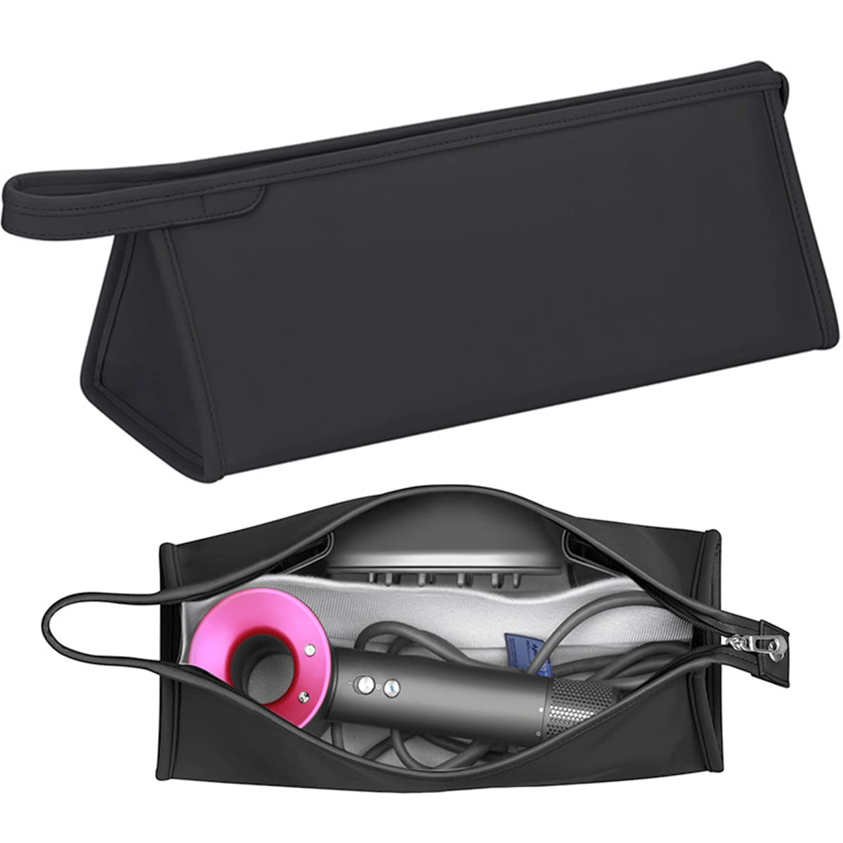 PU Leather Portable Travel Case Storage Bag for Dyson Airwrap Styler Protective Carrying Case for Dyson Supersonic Hair Dryer Waterproof Travel