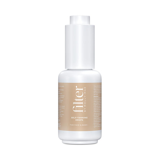 Filter by Molly-Mae Self Tanning Drops | Natural Gradual Tan | Body & Face Tan Drops | Develops Fast | Gradual Glow | Easy To Apply | 30ml