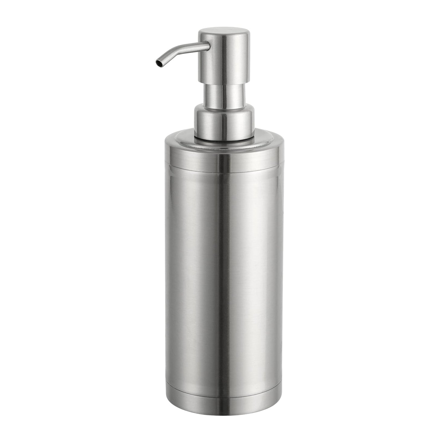 GAPPO Brushed Nickle Soap Dispenser Stainless Steel Metal Pump Hand Lotion Bottle for Bathroom, Bedroom and Kitchen