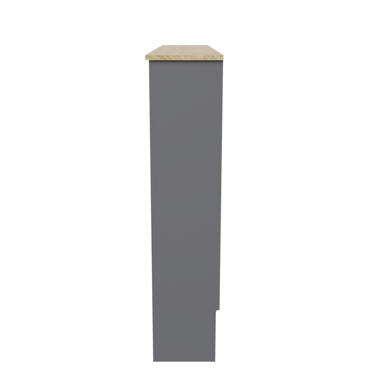 GFW Longslow Medium Radiator Cover with Vertical Slatted Design, Top Display Shelf, Durable Finish and Modern Radiator Cabinet, Grey