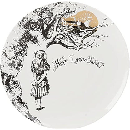 V&A Alice in Wonderland Side Plates, for Dinner, Afternoon Tea or Breakfast, Fine China, 20.5 cm (8"), Set of 4, White