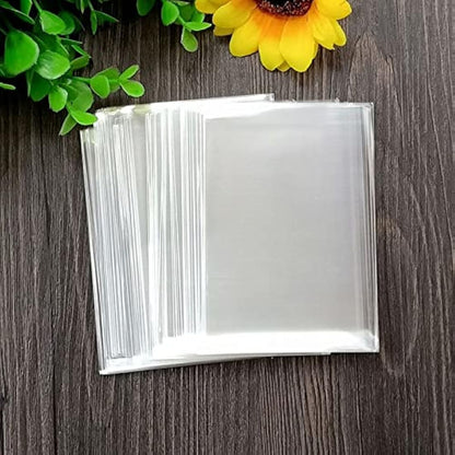 Sabco - 100 Clear Display Bags- Cello Bags OPP- Self Seal Cellophane For Presentation - Food Safe -10 Sizes - Ideal For FBA Cards Envelopes Pictures (10 x 14")