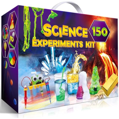 UNGLINGA 150 Experiments Science Kits for Kids, S.T.E.M Educational Toys for Boys Girls Birthday Gift Ideas, Volcano, Chemistry Scientist Set