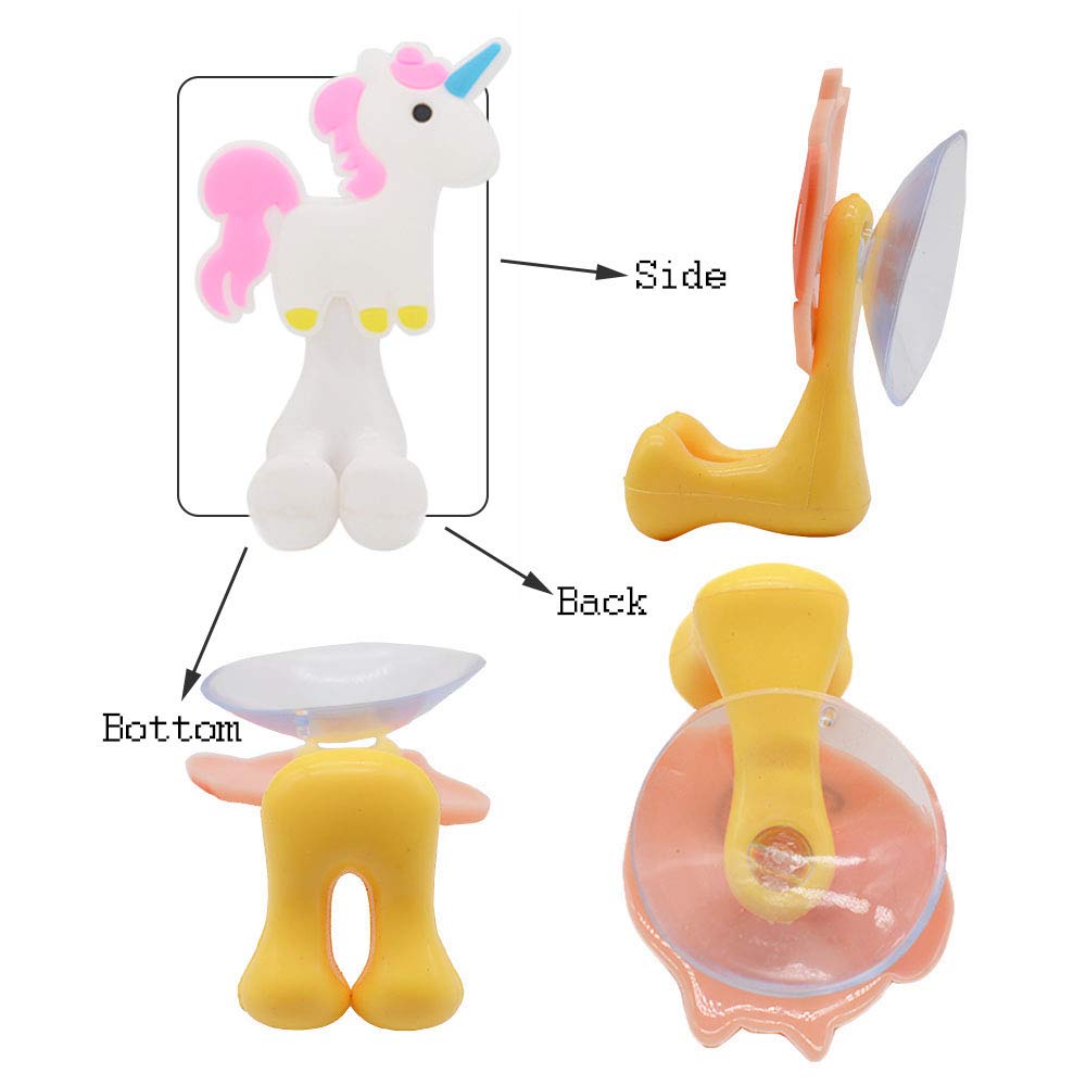 Toothbrush Holder for Kids, Cute Animal Wall Mounted Toothbrush Holder With Suction Cup (9 Pack Animal Random)