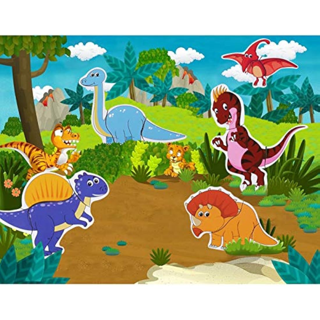 COOLJOY Wooden Magnetic Puzzle toys | Dinosaur Toys for 3 Year Old Boys | Dinosaur Magnetic Board 100+ PCS for Kids | Wooden Toys for Boys Girls Kids 3 4 5 Year Olds