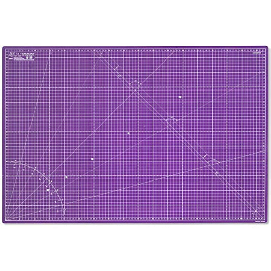Elan A1 Cutting Mat Pink and Purple, 5-Ply Hobby Board for Crafts 90X60 CM, Large Self Healing Cutting Mat A1, Large Craft Board for Sewing