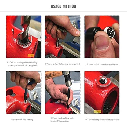 OTOTEC M9 Thread Repair Kit M9 x 1.25m Metric Automotive Repair Tool Set