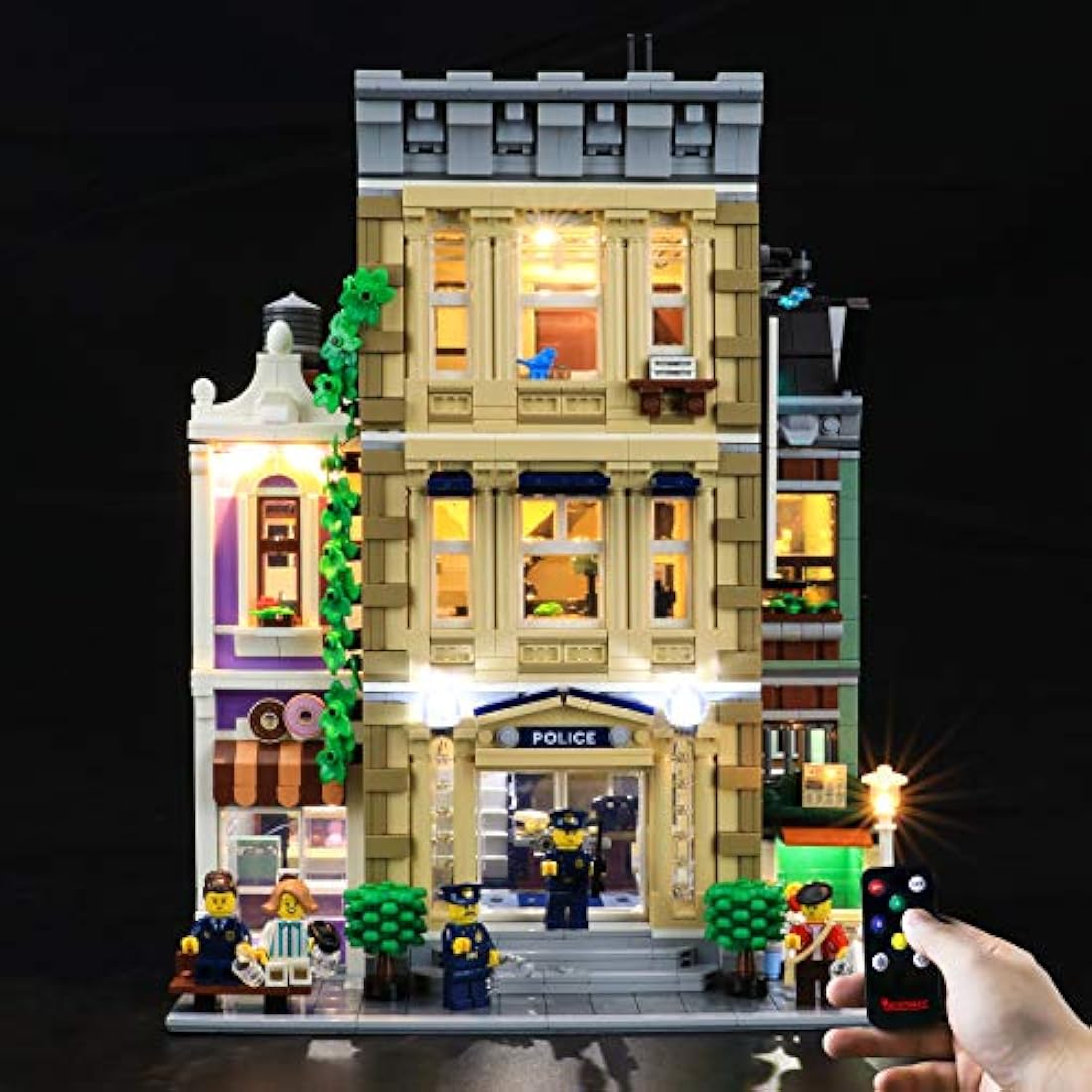 BRIKSMAX Led Lighting Kit for LEGO Creator Expert Police Station - Compatible with Lego 10278 Building Blocks Model - Remote Control Version