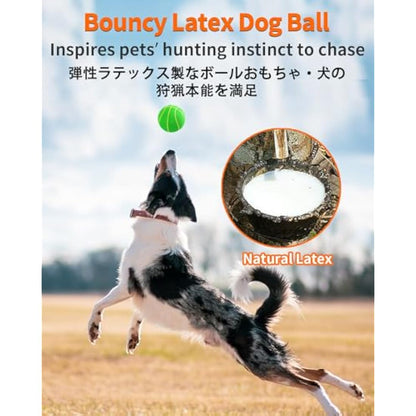 Squeaky Dog Toys, [4 Pack] Interactive Dog Balls with Squeaker for Medium Dogs, 2.8'' Soft Latex Rubber Bouncy Fetch Play Ball Toy