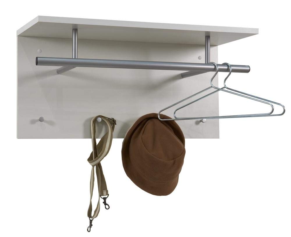 FMD "SPOT UP Wall Mounted Wardrobe, Wood, High Gloss White