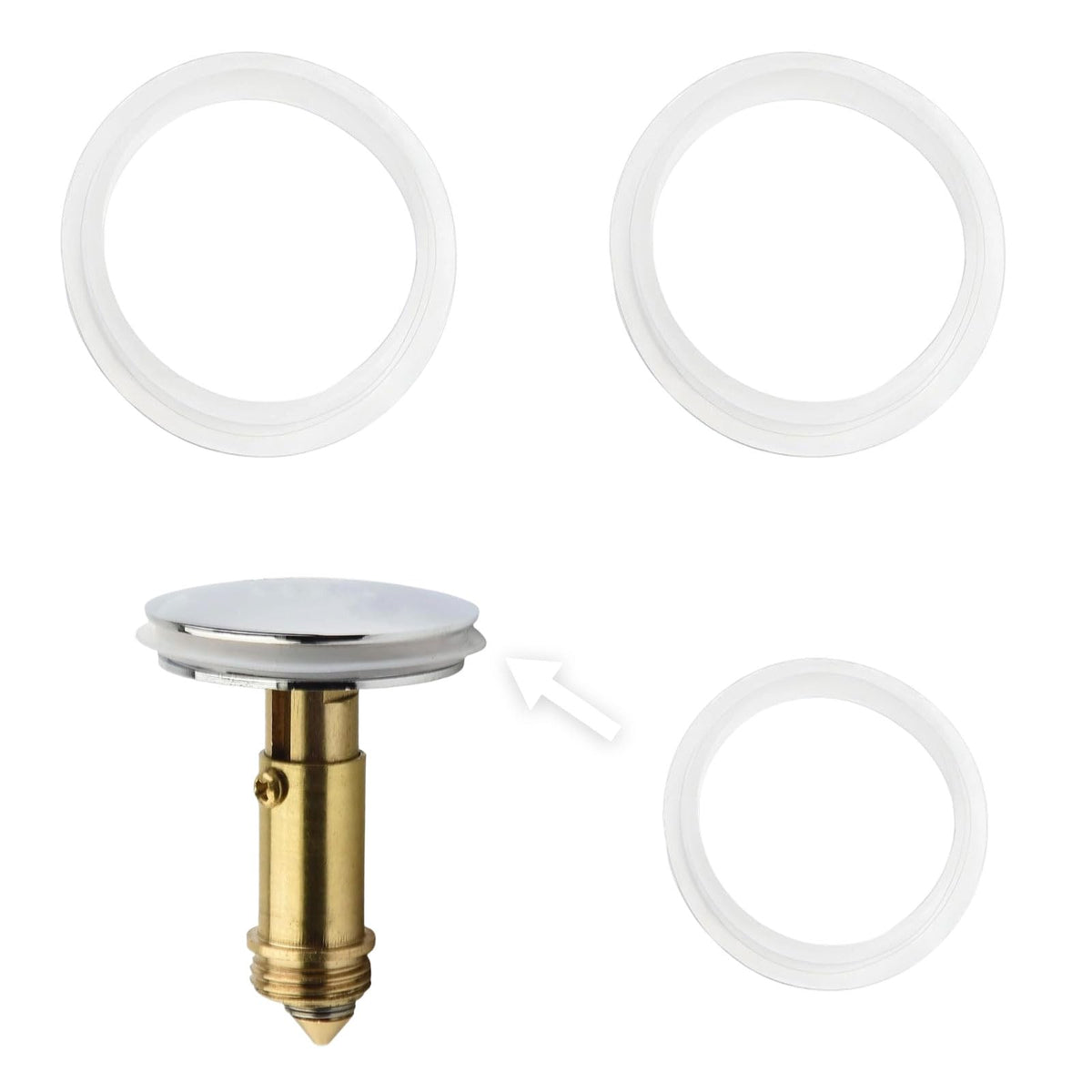 2pcs O-Rings Seal Rubber Gasket, Bathroom Sink Drain Plug Stopper Rubber Seal Ring, Sink Gaskets Bath Plug for Bathroom 31.5/38mmTransparent