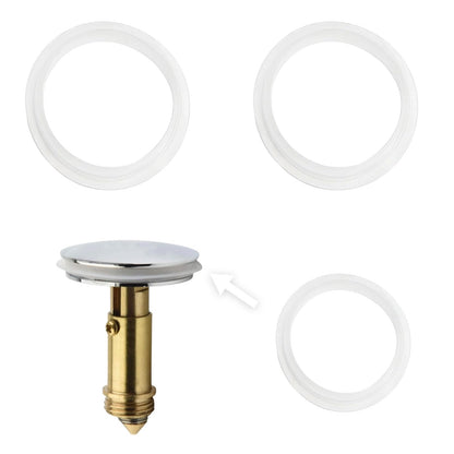 2pcs O-Rings Seal Rubber Gasket, Bathroom Sink Drain Plug Stopper Rubber Seal Ring, Sink Gaskets Bath Plug for Bathroom 31.5/38mmTransparent