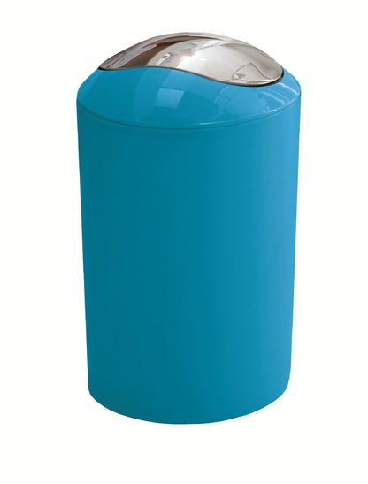 KW "Gleam 5Ltr Swing Bin - Compact Bathroom/Office/Bedroom/Waste Bin Turquoise